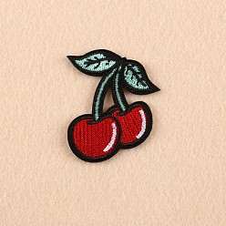 FireBrick Computerized Embroidery Cloth Iron on/Sew on Patches, Costume Accessories, Appliques, Cherry, FireBrick, 48x41mm