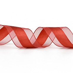 Rouge Foncé Rubans en organza de couleur unie, pour la décoration de fête, emballage cadeau, rouge foncé, 1" (25 mm), à propos de 50yard / roll (45.72m / roll)