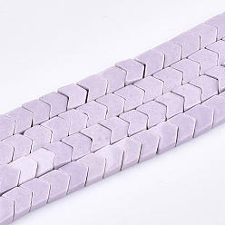 Plum Natural Agate Beads Strands, Dyed, V Shape/Chevron, Plum, 6.5~7x6x2.5mm, Hole: 1mm, about 81pcs/strand, 15.5 inch
