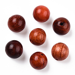 Terre De Sienne Des perles en bois naturel, perles en bois ciré, non teint, ronde, Sienna, 10mm, trou: 1.5 mm, environ 1000 pcs / 500 g