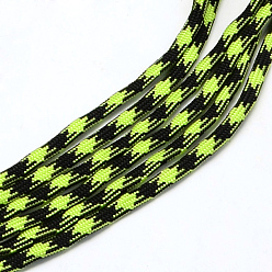 Jaune Vert 7 âmes intérieures cordes en polyester et spandex, pour la fabrication de bracelets en corde, jaune vert, 4mm, environ 109.36 yards (100m)/paquet, 420~500g / bundle