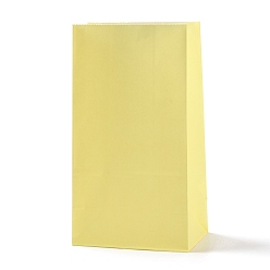 Светло-хаки Прямоугольные крафт-бумажные мешки, никто не обрабатывает, подарочные пакеты, светлый хаки, 13x8x24 см
