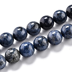 Dumortierite Natural Dumortierite Quartz Beads Strands, Round, 12.5mm, Hole: 1.2mm, about 32pcs/strand, 15.28''(38.8cm)
