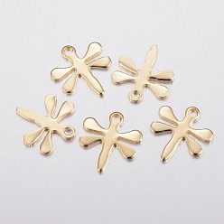 Golden 304 Stainless Steel Charms, Dragonfly, Golden, 12x11x0.8mm, Hole: 1.2mm