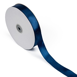 Bleu De Prusse Ruban de satin de couleur unie simple face, pour l'artisanat d'arcs, décoration de mariage de fête de cadeaux, null, 1 pouces (25~26 mm), à propos de 100yards / roll (91.44m / roll)