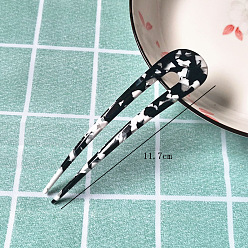 White Cellulose Acetate(Resin) Hair Forks, Vintage Decorative Hair Accessories, U-shaped, White, 117mm
