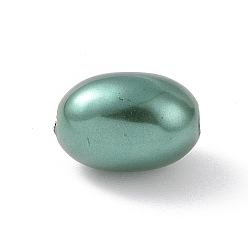 Aigue-Marine Moyen Perles de nacre en plastique ABS, ovale, aigue-marine moyenne, 11x7.5mm, Trou: 1.6mm, environ1724 pcs / 500 g
