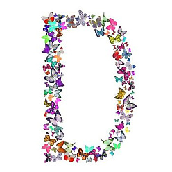 Letter Letter. D Diamond Painting Kits, including Acrylic Rhinestones, Diamond Sticky Pen, Tray Plate and Glue Clay, Letter Pattern, 300x300mm