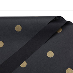 Черный 2 листы бумаги для упаковки подарков в горошек, прямоугольные, сложенный букет цветов украшение оберточной бумаги, чёрные, 700x500 мм