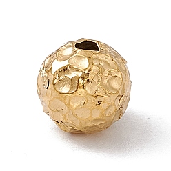 Золотой 304 из нержавеющей стали бусы, , круглые, золотые, 8 мм, отверстие : 1.8 мм