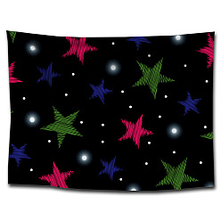 Star Polyester Banner Decoration, Photography Backdrops, Rectangle, Star Pattern, 1500x2000mm