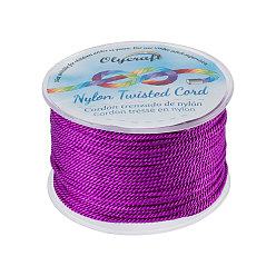 Violeta Oscura Hilos de nylon, cuerdas de milán / cuerdas retorcidas, violeta oscuro, 1.5~2 mm, sobre 50 m / rollo