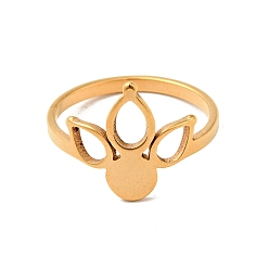 Золотой Ионное покрытие (ip) 201 кольцо на короне из нержавеющей стали для женщин, золотые, размер США 6 1/4 (16.7 мм)