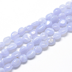 Natural Agate Natural Agate Beads Strands, Oval, 6~10x4~7x4~7mm, Hole: 1mm, about 43~62pcs/strand, 15.7 inch