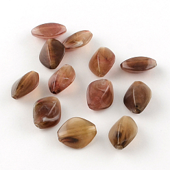 Chameau Losanges perles acryliques imitation de pierres précieuses, chameau, 16.5x13x8mm, trou: 2 mm, environ 700 pcs / 500 g