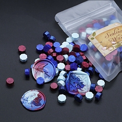 Royal Blue Sealing Wax Particles, for Retro Seal Stamp, Octagon, Royal Blue, 9mm, about 100pcs/bag