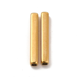 Chapado en Oro Real 18K Revestimiento iónico (ip) 304 perlas de acero inoxidable, Rectángulo, real 18 k chapado en oro, 20x3x3 mm, agujero: 1.8x1.8 mm