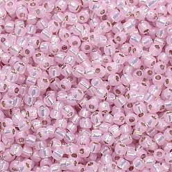 (2120) Silver Lined Light Pink Opal Круглые бусины toho, японский бисер, (2120) светло-розовый опал с серебряной подкладкой, 11/0, 2.2 мм, отверстие : 0.8 мм, о 1110шт / бутылка, 10 г / бутылка