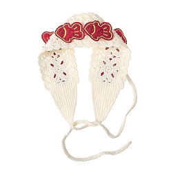 Fish Bandeau décoratif à motif de joli dessin animé, accessoires pour cheveux tricotés ajourés, pour femmes et filles, poisson, 440x60mm