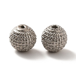 Antique Silver 316 Surgical Stainless Steel Beads, Round, Antique Silver, 7.5mm, Hole: 1.4mm