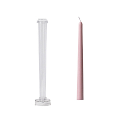 Clear DIY Plastic Taper Candle Molds, Candle Making Molds, for Resin Casting Epoxy Mold, Clear, 5.1x26.8cm, Hole: 2.5mm, Inner Diameter: 2.2cm