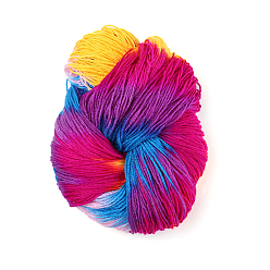Coloré Fil de fibres acryliques à plusieurs épaisseurs, pour le tissage, tricot et crochet, segment teint, colorées, 4mm