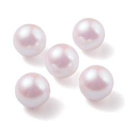 Pink Cuentas de plástico pom, perlas de imitación, centro perforado, rondo, rosa, 9.5~10 mm, agujero: 1.2 mm