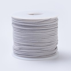 Gris Clair Cordon élastique, fabrication de cordes extensibles, extérieur en polyester et âme en latex, gainsboro, 2 mm, environ 50 m/rouleau, 1 rouleau / boîte