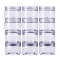 Clear BENECREAT Empty Food Sealed Plastic Bottles, Transparent Storage Tanks and Cartons, Clear, 7.2x5.2cm, 12pcs/set, Capacity: 130ml