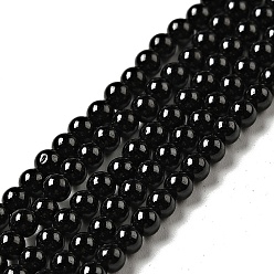 Espinela Perlas negras naturales espinela hebras, Grado A, rondo, 3 mm, agujero: 0.7 mm, sobre 136~138 unidades / cadena, 15.24'' (38.7~39 cm)
