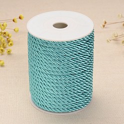 Dark Turquoise Twisted Nylon Thread, Dark Turquoise, 5mm, about 18~19yards/roll(16.4m~17.3m/roll)