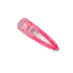 Cerise Transparent Candy Color Plastic Alligator Hair Clips, for Girls Fashion Kids Hair Accessories, Cerise, 80mm