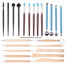 Mixed Color Ceramic Pottery Clay Model Home Craft Art, Clay Art Tool, Ball Styluses Pottery Ceramics Tool, Plastic Clay Craft Tool, Art Pen, Mixed Color, 130x8mm, 23pcs/set