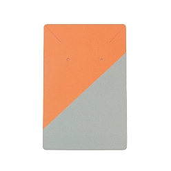 Coral Rectangle Paper Earring Display Cards, Jewelry Display Cards for Earrings Necklaces Storage, Coral, 9x5.9x0.05cm, Hole: 1.6mm