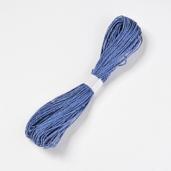 Blue Paper Cords String, for Jewelry Making, 2-Ply, Blue, 2mm, about 32.8 yards(30m)/bundle