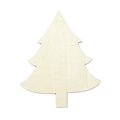Christmas Tree Unfinished Poplar Wood Cutting Board Craft, Serving Tray for DIY Home Kitchen Cooking Decor, Christmas Tree, 24.9x19.9x0.2cm