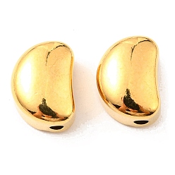 Oro Revestimiento de vacío 304 cuentas de acero inoxidable, frijol, dorado, 12x9x6 mm, agujero: 1.6 mm