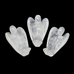 Cristal de Quartz Affichage à cristaux décorations de quartz naturel, ange, 48~52x30~32x18~20mm