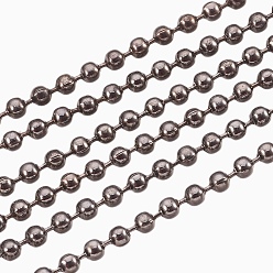Gunmetal Iron Ball Bead Chains, Soldered, Gunmetal, 1.5mm