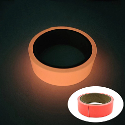Red Glow in The Dark Tape, Fluorescent Paper Tape, Luminous Safety Tape, for Stage, Stairs, Walls, Steps, Exits, Red, 0.5cm, about 5m/roll