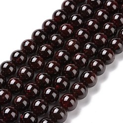 Garnet Natural Garnet Round Beads Strands, Grade A, 8mm, Hole: 1mm, about 47pcs/strand, 15.47''(39.3cm)