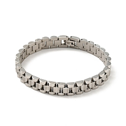 Couleur Acier Inoxydable 304 bracelet chaîne à maillons épais en acier inoxydable, bracelet de montre bracelet chaîne pour hommes femmes, couleur inox, 8-5/8 pouce (21.8 cm)