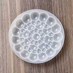 Ronde Moules de tapis de tasse à effet bulle de silicone, moules de résine, pour la fabrication de bijoux en résine uv et en résine époxy, motif rond, 111x13.5mm, diamètre intérieur: 101x8 mm