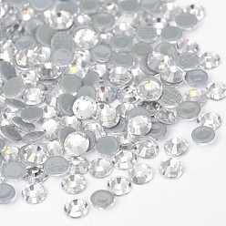 Crystal Glass Hotfix Rhinestone, Grade AA, Flat Back & Faceted, Half Round, Crystal, SS30, 6.3~6.5mm, about 288pcs/bag