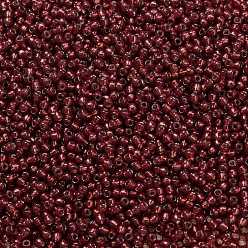(2113) Silver Lined Milky Pomegranate Cuentas de semillas redondas toho, granos de la semilla japonés, (2113) granada lechosa con forro plateado, 11/0, 2.2 mm, agujero: 0.8 mm, acerca 1110pcs / botella, 10 g / botella