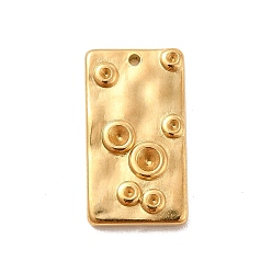 Real 18K Gold Plated Ion Plating(IP) 304 Stainless Steel Pendant Rhinestone Settings, Rectangle, Real 18K Gold Plated, Fit For 1.2~2mm Rhinestone, 19.5x11x2.5mm, Hole: 1mm