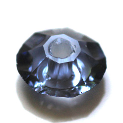 Prusia Azul Imitación perlas de cristal austriaco, aaa grado, facetados, plano y redondo, null, 6x3.5 mm, agujero: 0.7~0.9 mm