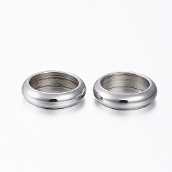 Stainless Steel Color 201 Stainless Steel Spacer Beads, Ring, Stainless Steel Color, 8x2mm, Hole: 6mm