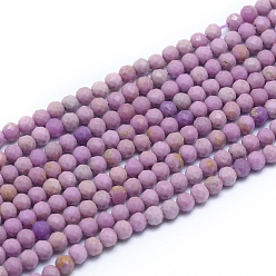 Lepidolita Lepidolita natural / cuentas de mica púrpura hebras, facetados, rondo, 3 mm, agujero: 0.6 mm, sobre 139 unidades / cadena, 14.96 pulgada (38 cm)