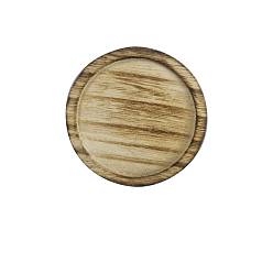 Pale Goldenrod Wood Altar Boards, Candle Holders, Flat Round, Pale Goldenrod, 67x6.5mm